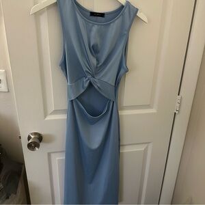 brown silk midi dress Joanna Satin Midi Dress – SIMKHAI